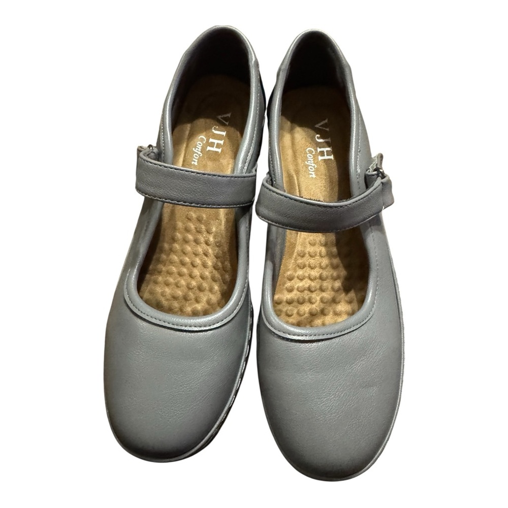 VJH Confort Grey Mary Jane Comfort Flats Women’s Size 10 Orthotic Walking Shoes